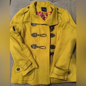 Jessica Simpson Mustard Toggle Trench Coat